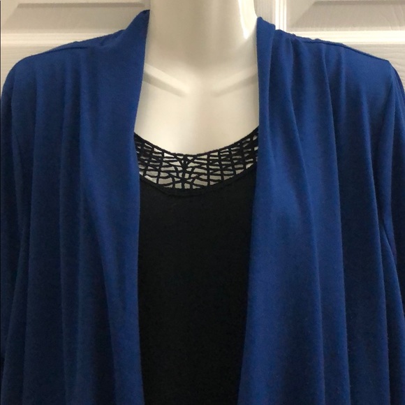 Gorgeous Blue Cardigan with Lace Back - Picture 2 of 6